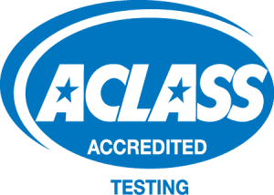 Logo of an accredited a2la testing laboratory.